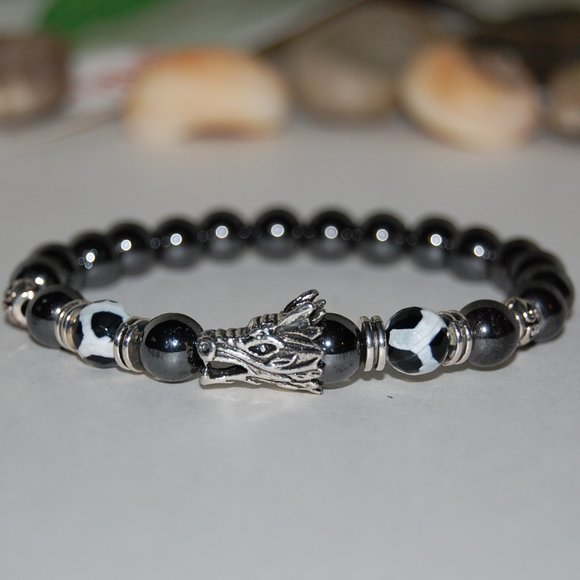 Dragon Bracelet,Magnetic Hematite Bracelet,Dragon Balls Bracelet,8mm Magnetic - Picture 1 of 3